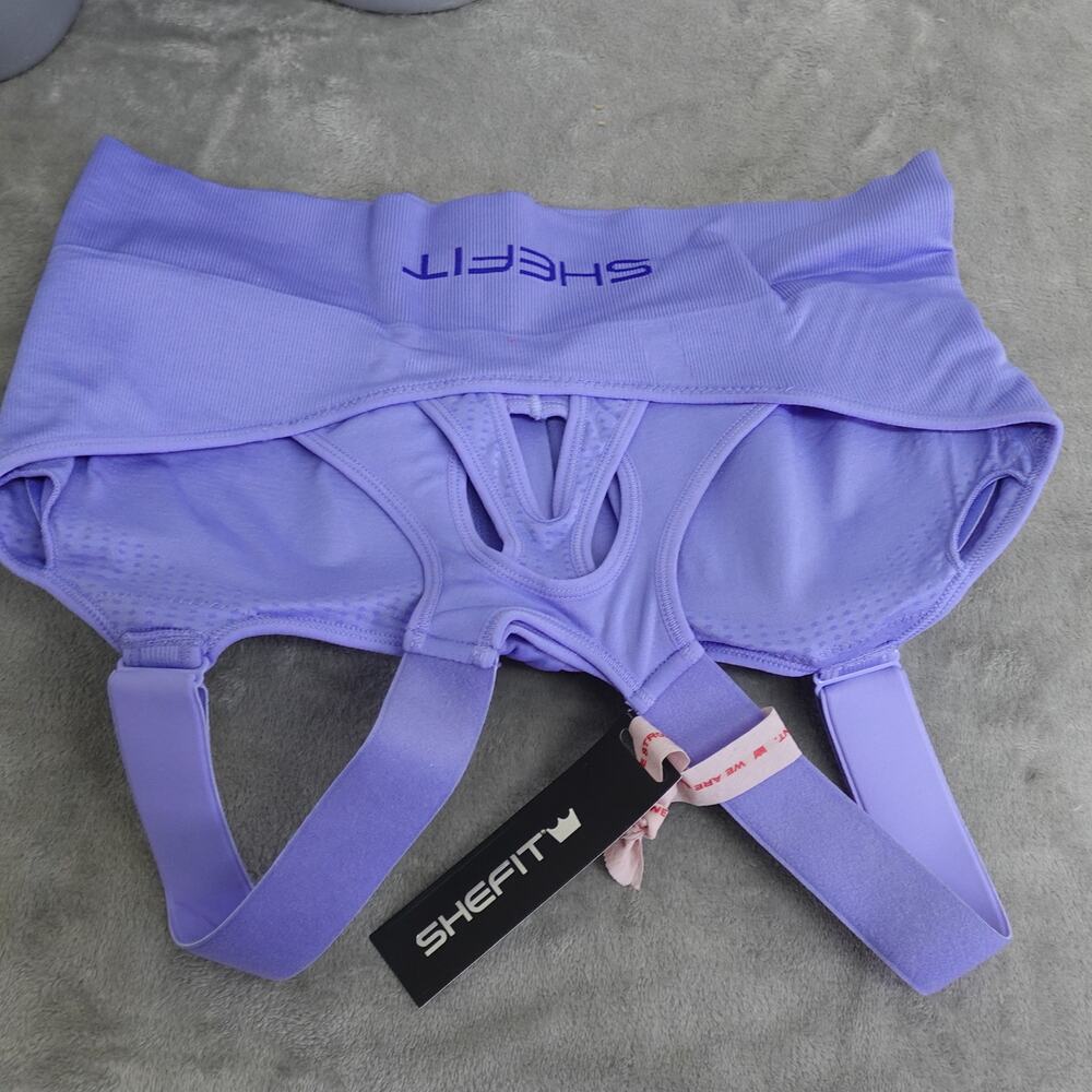 NWT SHEFIT 2Luxe Adjustable Sports Bra, Zip Front Low Impact No Wire Periwinkle - Picture 6 of 10